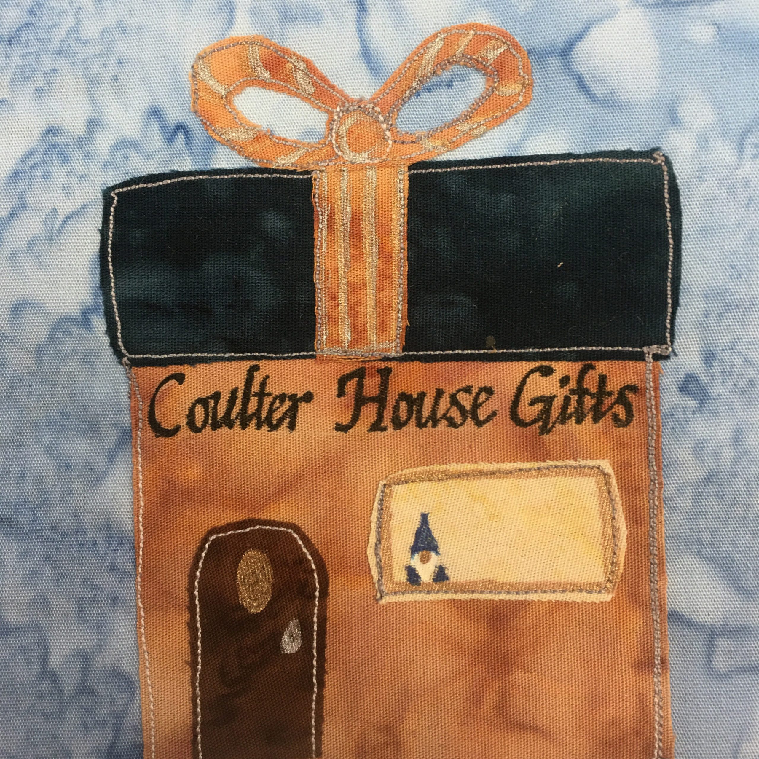 This quilt block look like a giant gift box, complete with a big bow on top. The 