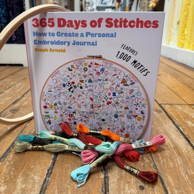 📆 Stitch Your Story, One Day at a Time! 🧵
.
What if every day could be a tiny work of art?
.
365 Days of Stitches by Steph Arnold is here at The Fabric Nook—a joyful guide to turning daily life into a hand-stitched memory journal. With over 1,000 adorable motifs, it's perfect for mindful creativity and memory-keeping. 💫✂️
.
Even better? We stock nearly 600 colors of DMC embroidery thread in-store, so you can find just the right shade for your summer sky, coffee cup, or silly goose moment. 🧵🌤️☕
.
Whether you're stitching a year of gratitude, whimsy, or wonder—this book and our thread wall are a match made in creative heaven.
.
📍 Available now at The Fabric Nook in Granby!
.
Come by, grab your copy, and pick your palette—we'll help you get started. 💖
.
🧵 Tag a friend who needs a stitching ritual!
💬 What color would your day be today?