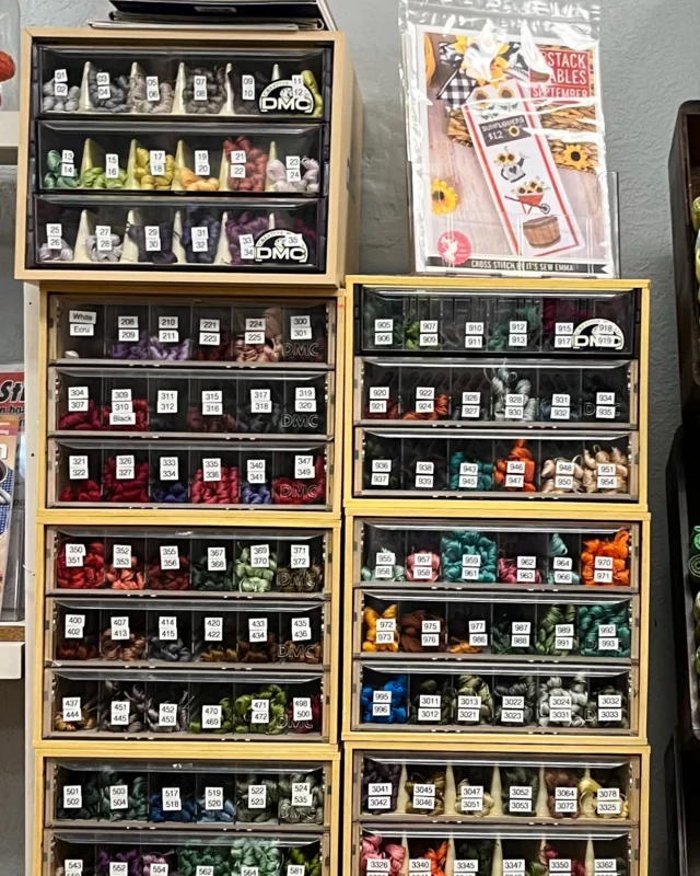 Yes, we really do carry nearly 600 shades of DMC floss—come see our thread wall in person! 😍🧵 Whether you need one color or a dozen, we’ve got your palette covered.
.
#FabricNook #TinasFabricNook #EmbroideryJournaling #365DaysOfStitches #StitchYourStory #GranbyCO #ColoradoMakers #WomenOwnedBusiness #ShopSmallCO #SlowStitching #DMCThread #HandmadeWithLove #MindfulCrafting #SupportLocalShops
