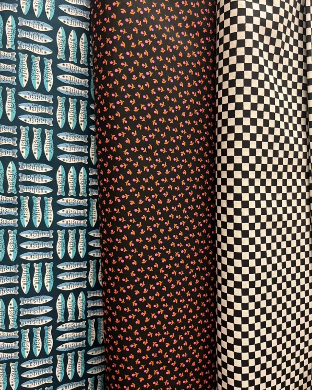 🧵✨ Fresh Fabrics Have Arrived at The Fabric Nook! ✨🧵

We’ve got some fabulous new arrivals from Ruby Star Society, and they’re bursting with personality!

🐟 Playful fish swimming across a beautiful teal background!

🌸 Tiny flowers of pink and orange on black for a fun splash of color!

🏁 Bold black-and-white checks that make a statement!

Whether you’re planning a quilt, sewing up a new bag, or looking for the perfect fabric to inspire your next project, these delightful prints are ready to spark your creativity!

Stop by The Fabric Nook and take a peek! We can’t wait to see what you create! 🪡💕

#TheFabricNook #RubyStarSociety #NewFabric #FabricLove #Quilting #SewingProjects #SupportYourLocalQuiltShop